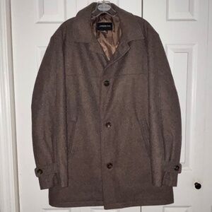 London Fog Wool Blend Brown Men's Jacket Sz Large